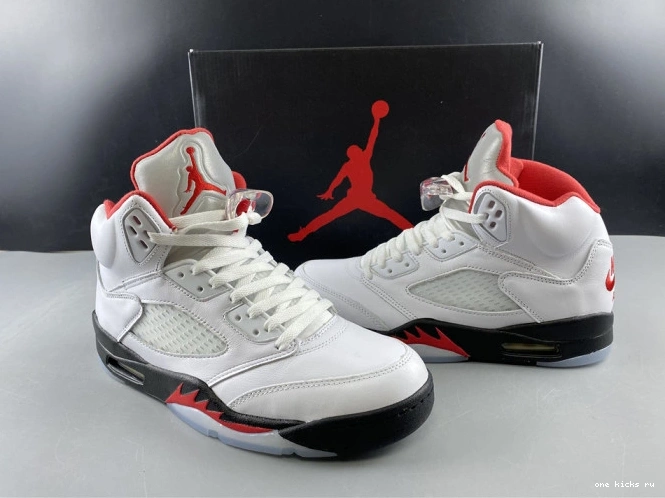Chep Onekick Jordan DA1911-102 Retro Air Tongue Silver (2020) Red 5 Fire 0815